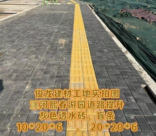 瀍河熙春游園道路提升 （灰色透水磚、盲條）